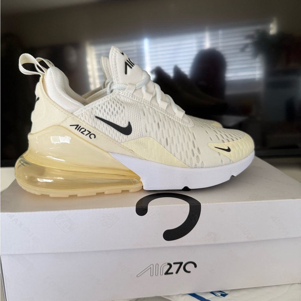 Nike Air Max 270 White and Black Sneakers